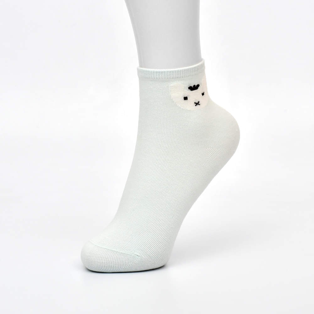 Cat Design Premium Cotton No Show Ankle Socks (Pack of 5)