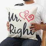 Prime Throw Cushion Cover- Mr. Right