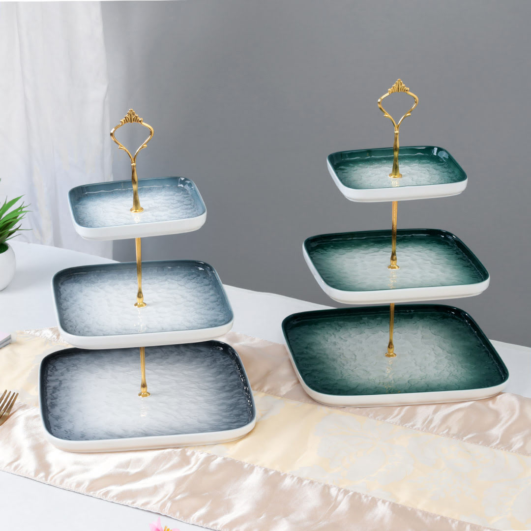 3 Tier European Style Ceramic Tray