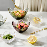 Moderno Lily Shaped Glass Serving Bowl