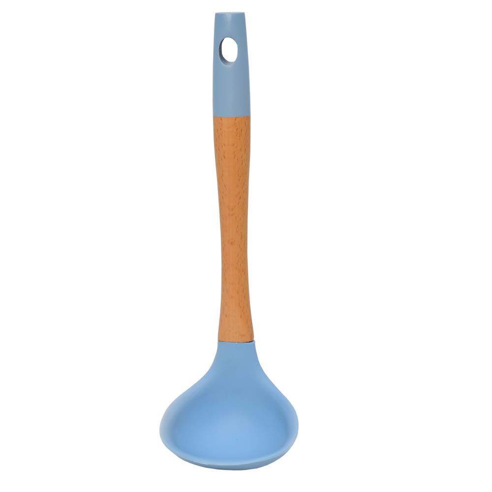 Classic Bamboo Wood & Silicone Soup Ladle