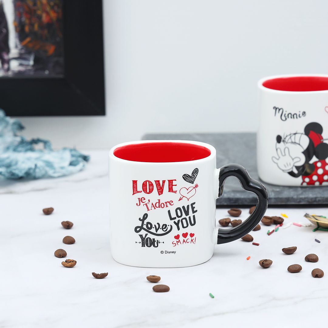 Pair of Lovely Characters Ceramic Mugs - LOVE YOU