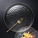Nordic Style Hammered Glass Charger Plate- Medium