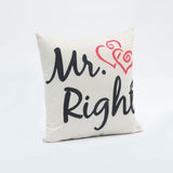 Prime Throw Cushion Cover- Mr. Right