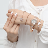 Idyllic Rose Gold Accented Bridal Watch Gift Set