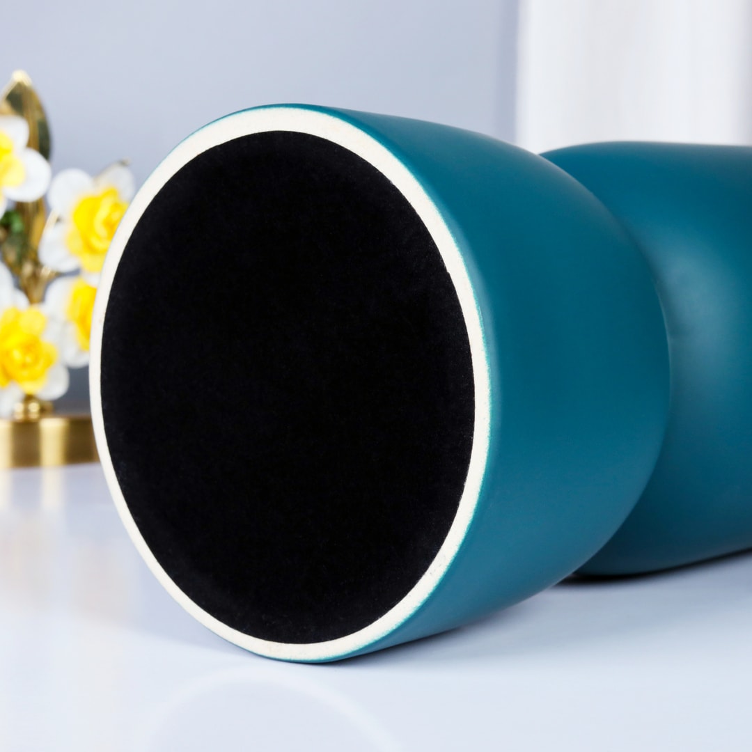 Matte Teal Elegant Design Centerpiece Ceramic Vase