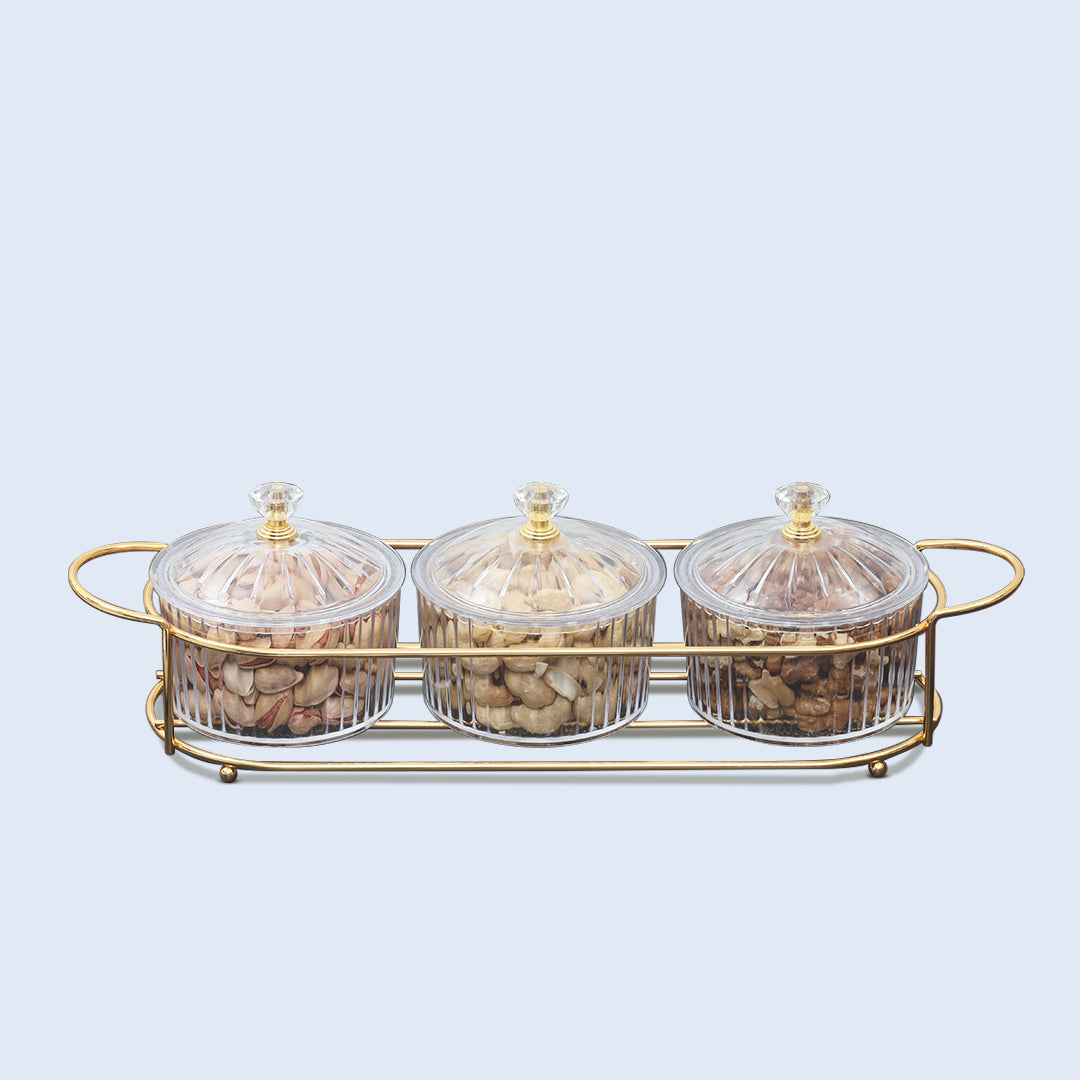 3 Dip Round Compartment Set With Lid