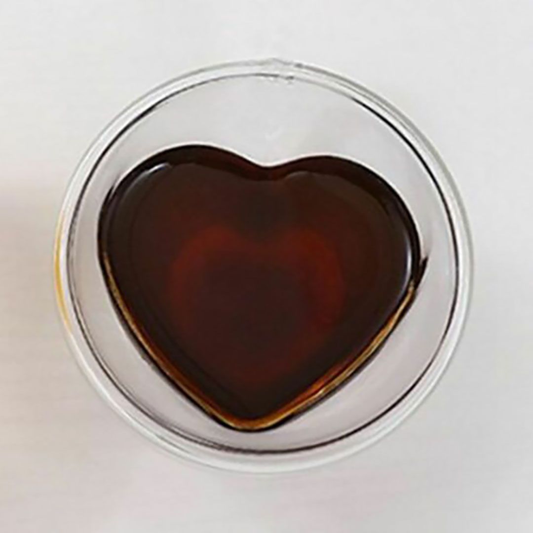 Bistro Classic Heart Shaped Double Wall Glass Coffee Cup
