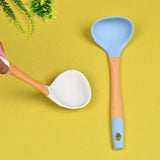Classic Bamboo Wood & Silicone Soup Ladle