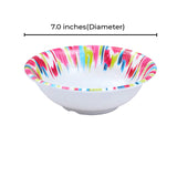 Melamine Colorful Splash Pattern (7 inches) Serving Bowl