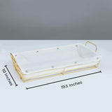 Nordic Style Gold Plated Rectangular Bread Serving Basket