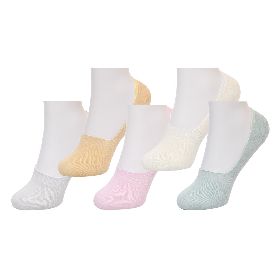 Happy Toes Premium Cotton No Show Socks (Pack of 5)