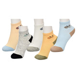 Bicycle Design Premium Cotton No Show Ankle Socks (Pack of 5)