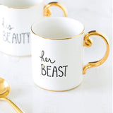Pair of His Beauty & Her Beast Title Mug