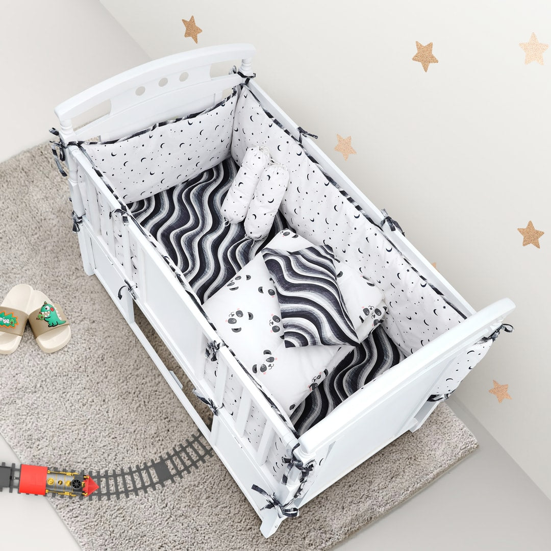 Pompous Infant & Toddler Baby Bedding Set Monochrome